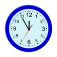 blue clock