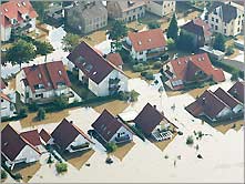 Flooded Dresden, Germany - August 2002